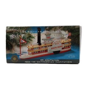 Smithsonian Institution Side Boat Joseph Henry Christmas Ornament Wood